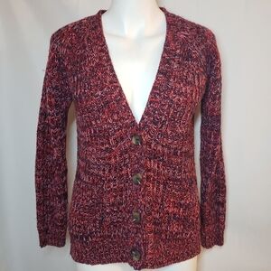 Knitted multi color cardigan